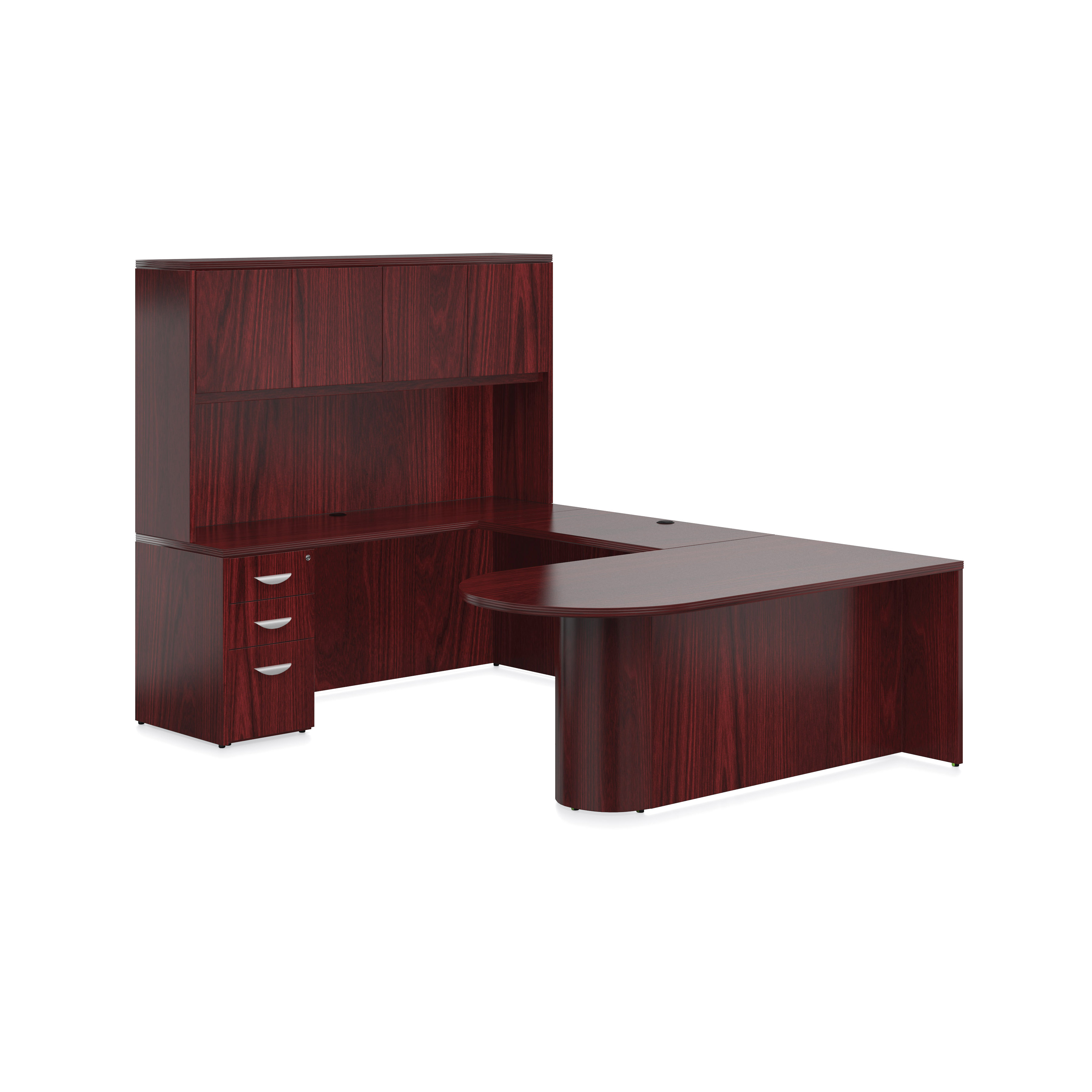 Otg Veneer U Shaped Desk With D Island Used Office Furniture Seattle